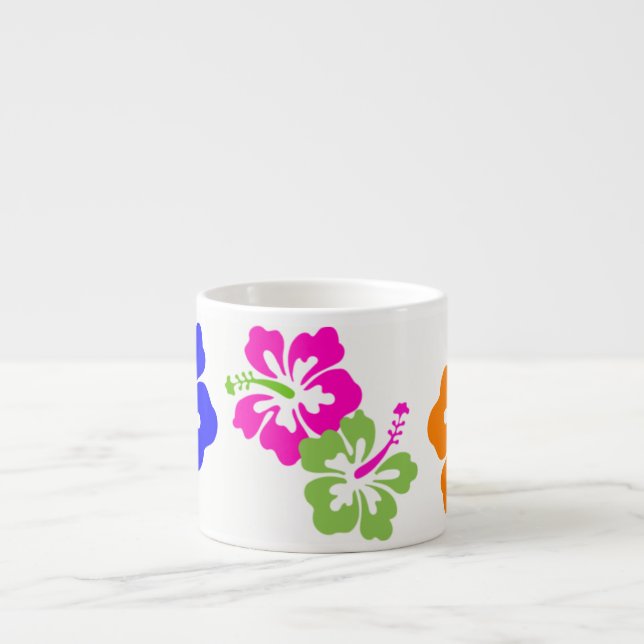 Taza De Espresso Flor hawaiana (Frente)