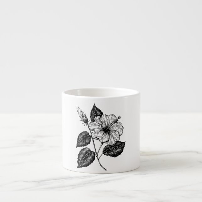 Taza De Espresso Flor II de Hibiscus (Frente)