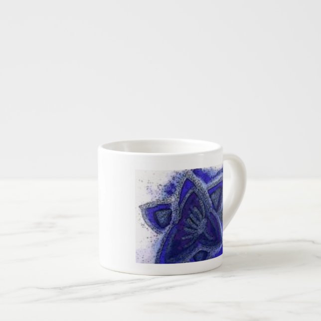 Taza De Espresso ...flor mágica.arte de Jutta Gabriel...... (Derecha)