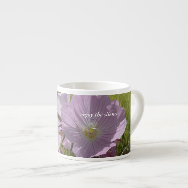 Taza De Espresso Flor rosa suave Espresso Mug (Derecha)