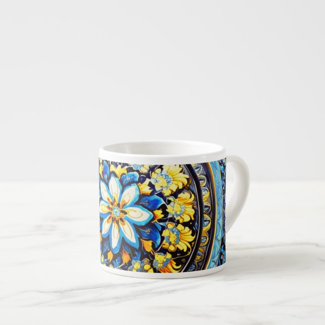 Taza De Espresso Floral mallónica española de origen romano (Derecha)