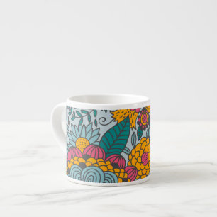 Taza De Espresso Florales y vinos audaces
