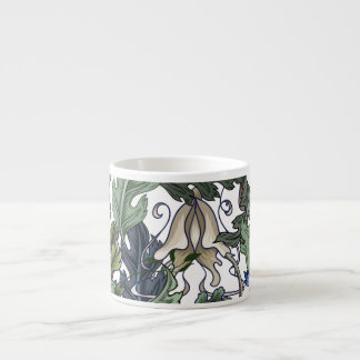Taza De Espresso Flores, arte deco, moderno, sin costura.