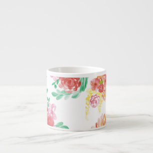 Taza De Espresso Flores de Aqua
