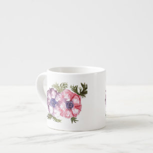 Taza De Espresso Flores de la acuarela
