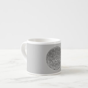 Taza De Espresso FLORES DE LA VIDA - Medalla Plata