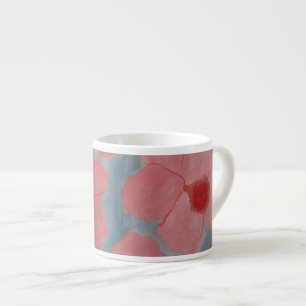 Taza De Espresso Flores rosadas de caramelo
