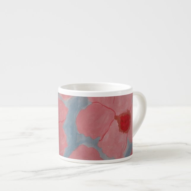Taza De Espresso Flores rosadas de caramelo (Derecha)