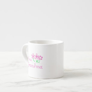 Taza De Espresso Flores rosas, nuevos regalos para las abuelas