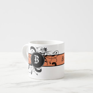 Taza De Espresso Flourish del Victorian con monograma