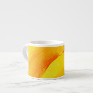 Taza De Espresso fondo amarillo. acuarela en el papel