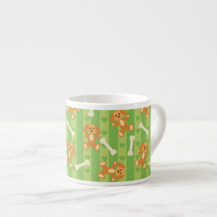 Taza De Espresso fondo con los perros y los huesos
