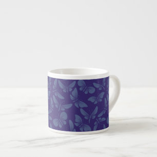 Taza De Espresso fondo de las mariposas de la polilla de la noche
