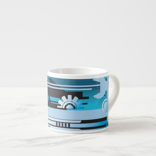 Taza De Espresso Fondo de semitono técnico 3 (Derecha)