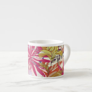 Taza De Espresso Fondo floral 6