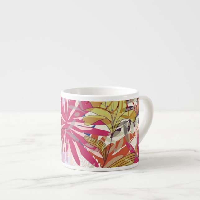 Taza De Espresso Fondo floral 6 (Derecha)