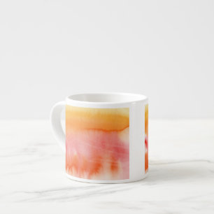 Taza De Espresso Fondo pintado a mano 17 de la acuarela abstracta