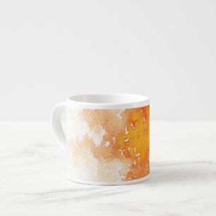Taza De Espresso Fondo pintado a mano abstracto de la acuarela. 2