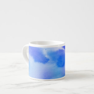 Taza De Espresso Fondo pintado a mano de la acuarela abstracta. 2