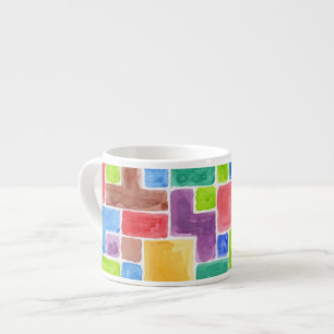 Taza De Espresso Fondo pintado extracto de la acuarela. 2