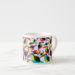 Taza De Espresso fondo toucan exótico del pájaro del Brasil