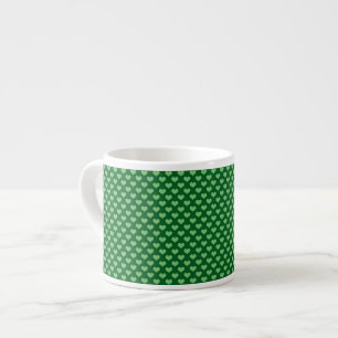 Taza De Espresso Fondo verde oscuro del modelo verde claro del