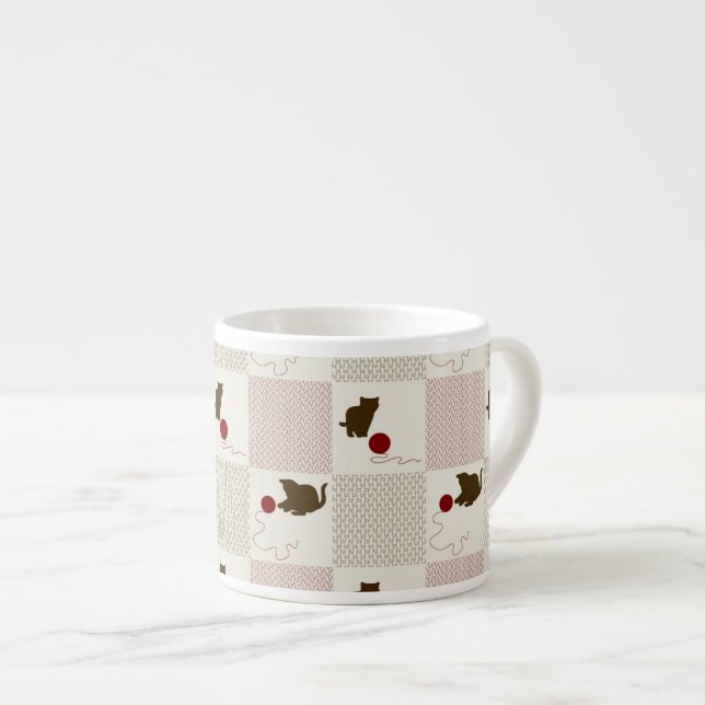 Taza De Espresso Fondos de los gatitos (Derecha)