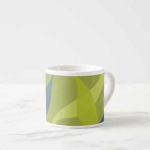 Taza De Espresso Formas ecológicas onduladas, frescas, modernas y m