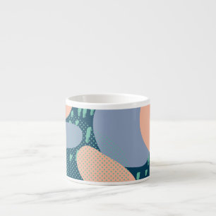 Taza De Espresso Formas geométricas: Colorido estilo Memphis
