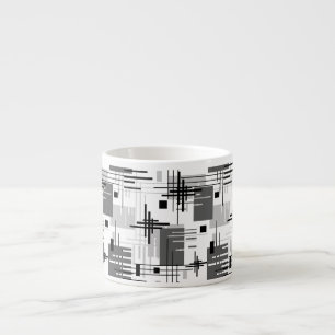 Taza De Espresso Formas geométricas modernas abstractas rayadas ali