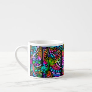 Taza De Espresso Formas muy coloridamente abstractas art. 10