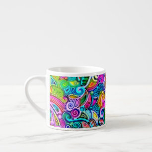 Taza De Espresso Formas muy coloridas abstractas art. 9