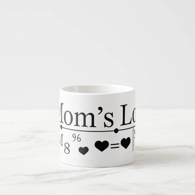Taza De Espresso Fórmula de amor de mamá 02 (Frente)