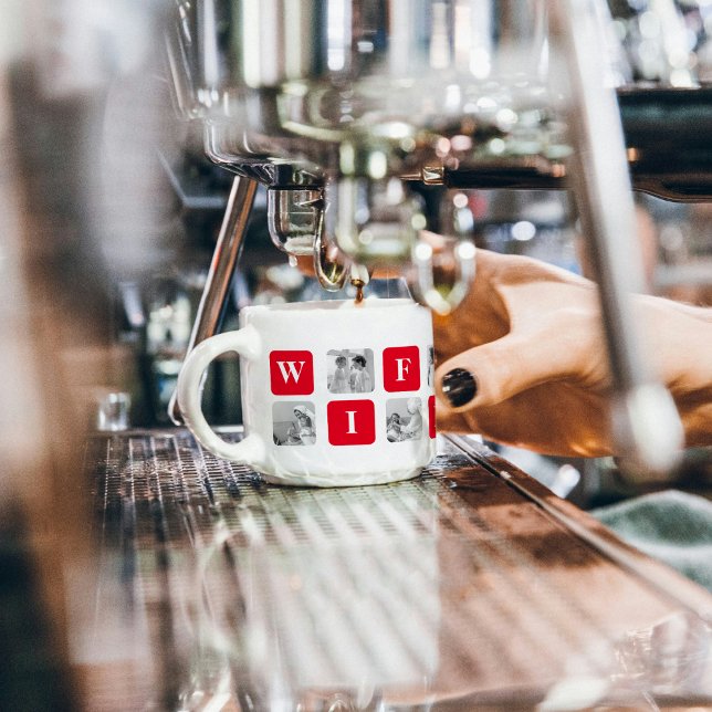 Taza De Espresso Foto Collage moderna y regalo rojo para una precio (Subido por el creador)