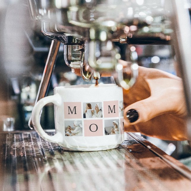 Taza De Espresso Foto de colección moderna y regalo de mamá rosa pa (Subido por el creador)