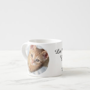Taza De Espresso Foto de gato, Texto, reemplazable, Divertido, Aman