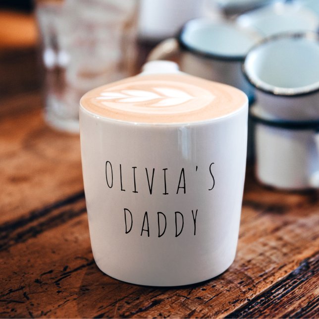Taza De Espresso Foto de papá y amor personalizado (Subido por el creador)