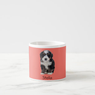 Taza De Espresso Foto de perro personalizado - Coral de atardecer c