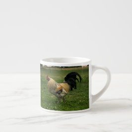 Taza De Espresso Foto de pollo en la granja
