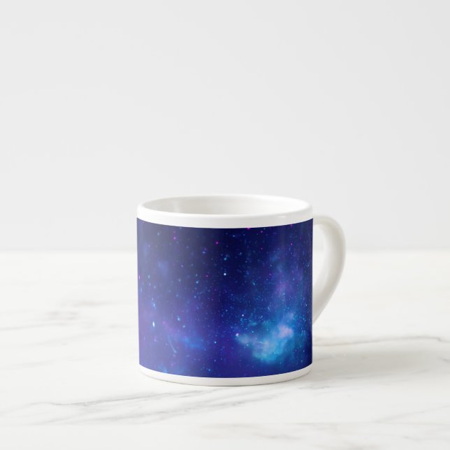 Taza De Espresso Foto en blanco del centro galáctico celestial azul (Derecha)
