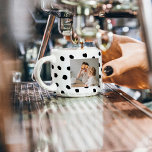 Taza De Espresso Foto familiar moderna y regalo de belleza de punto<br><div class="desc">Foto familiar moderna y regalo de belleza de puntos negros</div>