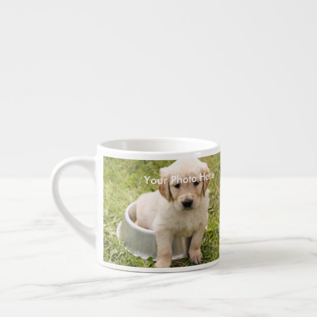 Taza De Espresso Foto Mascota personalizada Espresso Mug (Izquierda)