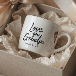Taza De Espresso Foto Personalizada de Abuelo   Regalo Personalizad