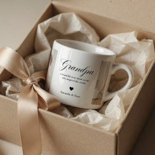 Taza De Espresso Foto Personalizada del Abuelo Abuelo Personalizado