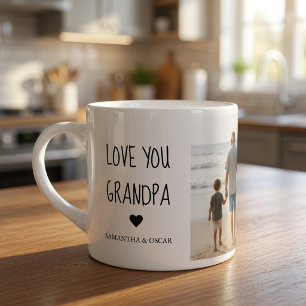 Taza De Espresso Foto Personalizada Te Amo Abuelo 