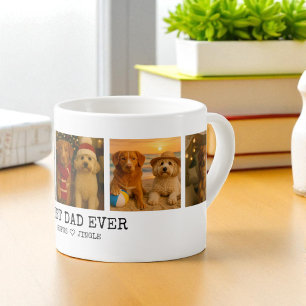 Taza De Espresso Foto personalizada y mejor padre de perro del cora