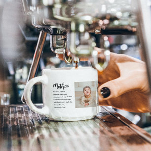 Taza De Espresso Fotografía colectiva y mejor cita de la madre, reg