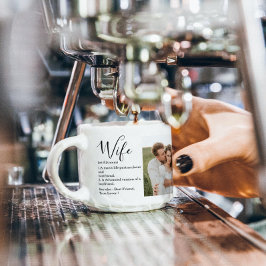 Taza De Espresso Fotografía de pareja colgante y regalo de esposa r