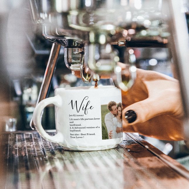 Taza De Espresso Fotografía de pareja colgante y regalo de esposa r (Subido por el creador)
