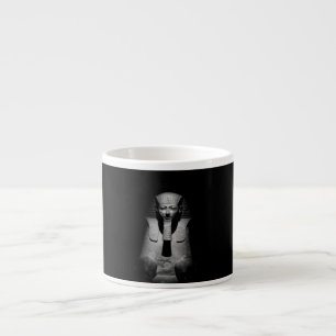 Taza De Espresso Fotografía del faraón rey en blanco y negro